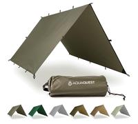 AQUAQUEST Safari Bâche de Camping imperméable, Pare-Soleil légère ou Mouche de Pluie, Essentiels du Camping pour randonnée, randonnée et hamac, 6 x 4 m, Olive terne
