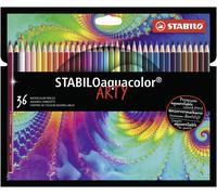 STABILO Crayons de couleur STABILOaquacolor ARTY - 36 crayons aquarellables en étui carton