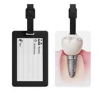 Aquarelle A Implant dentaire Étiquette de bagage Sac de voyage Valise Bagages Étiquettes Nom