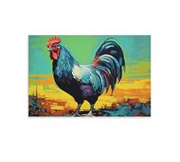 Aquarelle Animal Wall Art Toile Poster Abstrait Ferme Americana Décoration Murale Poster Dortoir Peinture Art