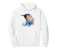 Aquarelle Antarctic Pingouin Iceberg Coucher de Soleil Sweat à Capuche