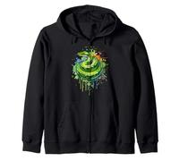 Aquarelle Arbre Vert Python Serpent Reptiles Garçons & Filles Sweat à Capuche