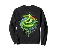 Aquarelle Arbre Vert Python Serpent Reptiles Garçons & Filles Sweatshirt