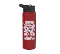 Aquarelle arc-en-ciel pastel 7 ans pour sœur 67 ans Stainless Steel Insulated Water Bottle