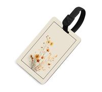 Aquarelle Automne Wildflower Étiquette de bagage Sac de voyage Valise Bagages Nom Tags