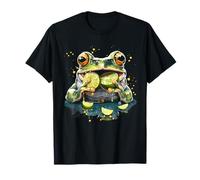 Aquarelle avec motif grenouille citron vert T-Shirt