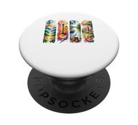 Aquarelle Aventure en Plein air Musique Relax Art PopSockets PopGrip Adhésif
