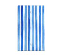 Aquarelle Bleu Blanc Lignes verticales Simple Toggle Plaque murale vierge Couvercle d'interrupteur décoratif 1 gang pour cuisine salle de bain Taille 11,4 x 7 cm