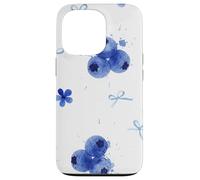 Aquarelle Blueberry Botanical Summer Garden Coque pour iPhone 13 Pro