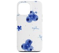 Aquarelle Blueberry Botanical Summer Garden Coque pour iPhone 13 Pro Max