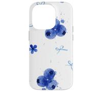 Aquarelle Blueberry Botanical Summer Garden Coque pour iPhone 14 Pro