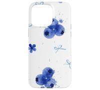 Aquarelle Blueberry Botanical Summer Garden Coque pour iPhone 15 Pro Max