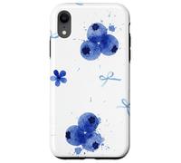 Aquarelle Blueberry Botanical Summer Garden Coque pour iPhone XR
