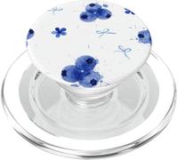 Aquarelle Blueberry Botanical Summer Garden PopSockets PopGrip pour MagSafe