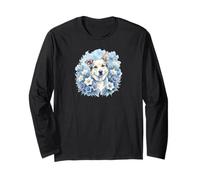 Aquarelle Botanique Floral Chien Portrait Manche Longue