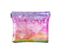 Aquarelle Bright Happy Valentine's Day Hearts and Love Petit porte-monnaie en cuir pour femme Sac de maquillage fantaisie pour femme Aquarelle Bright Happy Valentine's Day Hearts and Love, taille 1