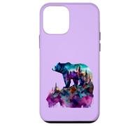 Aquarelle captivante Grizzly Wilderness Mountain Galaxy Coque pour iPhone 12 mini