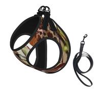 Aquarelle Cerf Girafe,Harnais pour Animaux de Compagnie, Harnais réfléchissant réglable pour Chien,S