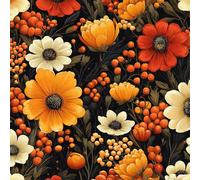 Aquarelle Chrysanthème Papier Peint Autocollant 0.45X3 M Meuble Film Décoratif Coloré Fleurs Imperméable Mat Stickers Collant Rouleau Facile à Nettoyer et Amovible pour Surface Porte Armoire Cuisine