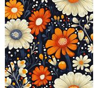 Aquarelle Chrysanthème Papier Peint Autocollant 0.4X10 M Meuble Film Décoratif Coloré Fleurs Imperméable Mat Stickers Collant Rouleau Facile à Nettoyer et Amovible pour Surface Porte Armoire Cuisine