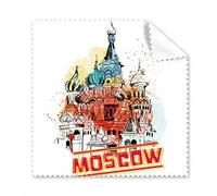 Aquarelle City Architecture de Russie Moscou Saint Basil de Cathédrale de Lunettes Chiffon Chiffon de Nettoyage Cadeau Nettoyant pour Écran de Téléphone 5 Pcs
