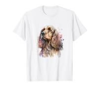 Aquarelle Cocker Anglais pour Amoureux des Chiens T-Shirt