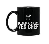 Aquarelle Coffee Mugs Laissez-moi vous entendre dire oui Chef Cuisine Cuisinier Tasse personnalisée Tasses à café pour Femme Homme 330ml