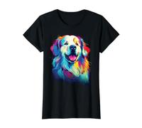 Aquarelle Coloré Bouvier des Pyrénées Grandes Pyrénées T-Shirt Graphique avec Valeur