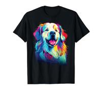 Aquarelle Coloré Bouvier des Pyrénées Grandes Pyrénées T-Shirt Graphique avec Valeur