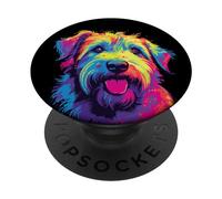 Aquarelle colorée Glen of Imaal Terrier Dog PopSockets PopGrip Adhésif