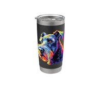 Aquarelle Colorée Kerry Blue Terrier Chiens Gobelet isotherme en acier inoxydable double paroi