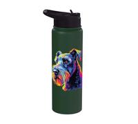 Aquarelle Colorée Kerry Blue Terrier Chiens Stainless Steel Insulated Water Bottle