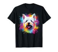 Aquarelle colorée West Highland White Terrier Dog T-Shirt