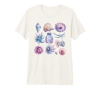Aquarelle Coquillages Océan Marine Life Art T-Shirt Haut de Gamme