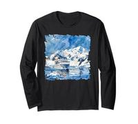 Aquarelle de Bateau de croisière en Antarctique Manche Longue