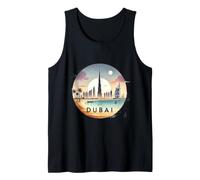 Aquarelle de Dubaï Émirats Arabes Unis, Émirats Arabes Unis Débardeur