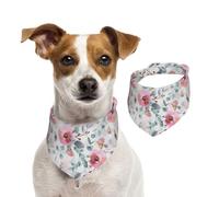 Aquarelle de flore australienne, eucalyptus et fleurs blush,Bavoir pour animaux de compagnie, écharpe, bandana pour chats et chiens, serviette pour chiens, écharpe réglable pour animaux de compagnie,M