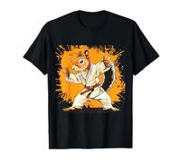 Aquarelle de judo écureuil taekwondo karaté MMA amoureux des écureuils T-Shirt