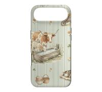 Aquarelle de la Ferme de Campagne de Vache de Longhorn Veau Mouton Coque pour iPhone Air