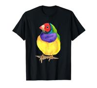 Aquarelle de Pinson gouldian Oiseau coloré T-Shirt Graphique avec Valeur