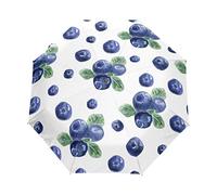 Aquarelle De Raisin Fruit Parapluie Pliant Ouverture et Fermeture Automatique Protection UV Parapluies Pliant Coupe-Vent Ultra-léger pour Voyager Plage Femmes Enfants Fille