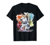 Aquarelle de taekwondo écureuil judo amoureux karaté MMA T-Shirt