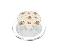 Aquarelle de Veau Duveteux Prairie Campagne Ferme PopSockets PopGrip pour MagSafe