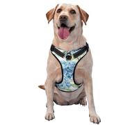 Aquarelle d'hortensia imprimée,Harnais pour Animaux de Compagnie, Harnais réfléchissant réglable pour Chien,M