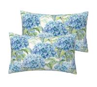 Aquarelle d'hortensia imprimée,Housse de Coussin décorative en Polyester, Douce, 30 x 50 cm