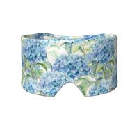 Aquarelle d'hortensia imprimée,Masque pour les yeux bloquant la lumière Cache-yeux et cache-oreilles pour le sommeil