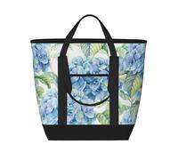 Aquarelle d'hortensia imprimée,Sacs à lunch isothermes de grande capacité pour femmes et hommes