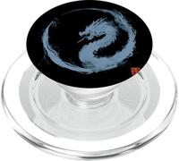 Aquarelle Dragon Enso Circle - Art Minimaliste Japonais PopSockets PopGrip pour MagSafe