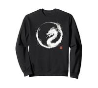 Aquarelle Dragon Enso Circle - Art Minimaliste Japonais Sweatshirt