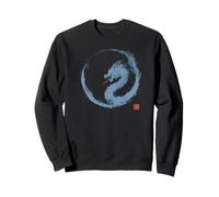 Aquarelle Dragon Enso Circle - Art Minimaliste Japonais Sweatshirt